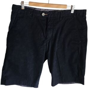 NWoT Ted Baker Floral Blue On‎ Blue Flat Front Men's Shorts Sz 36R